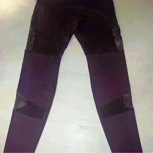 Mesh maroon athletic leggings forever21 large